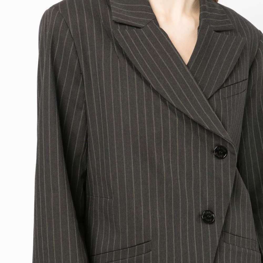 Oversize Ganni Pinstripe Blazer, Size Small, EU 34